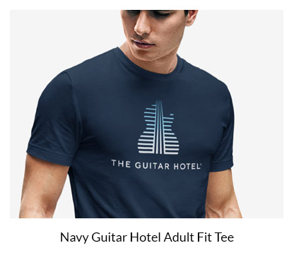 Navy Guitar Hotel Tee