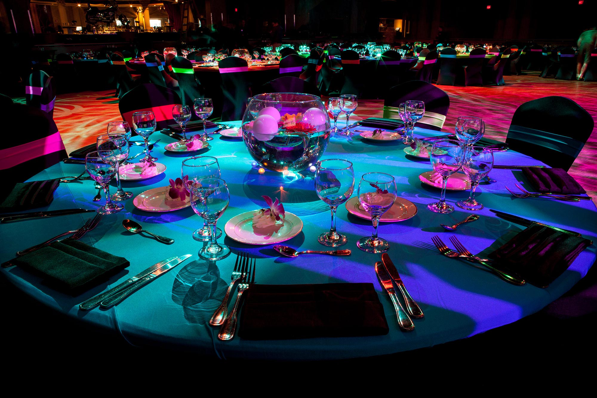 a table set for a party
