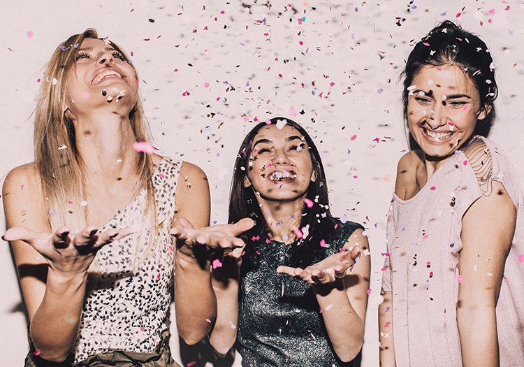 Hard Rock Cafe Custom Event Guests enjoying custom event and confetti at Hard Rock Cafe