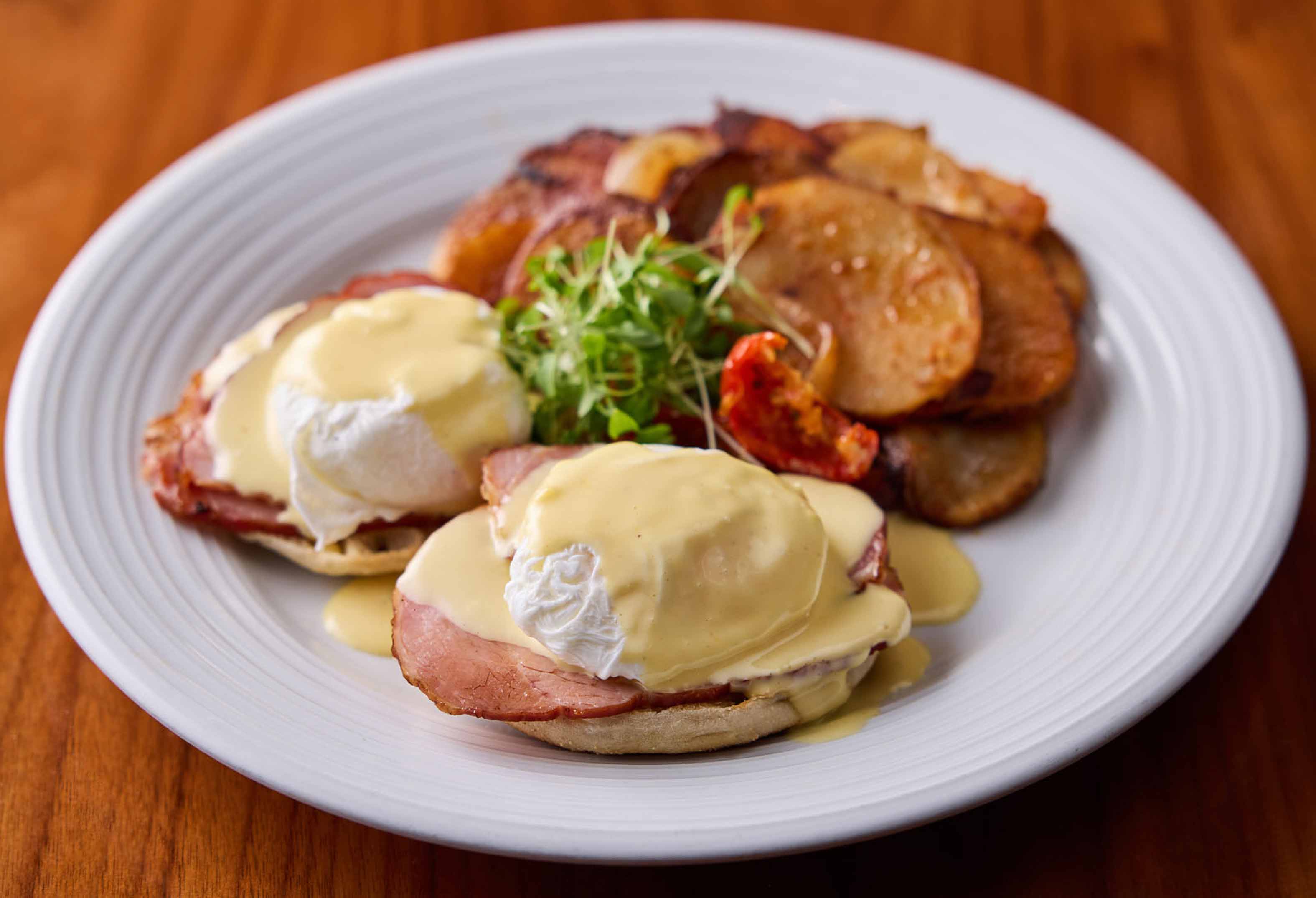 Egg English Muffin dish at Rise Kitchen & Deli