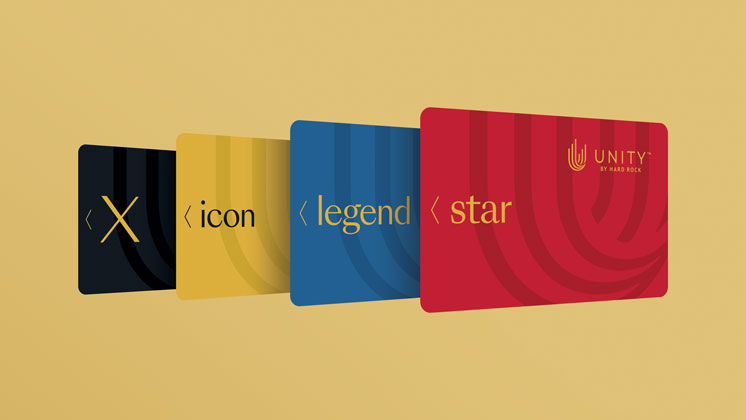 Unity by Hard Rock tiers: Star, Legend, Icon & X