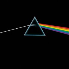 the dark side of the moon with a rainbow light
