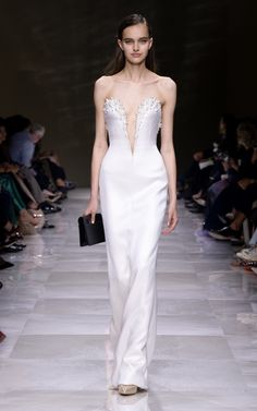Giorgio Armani Privé: Haute Couture Fashion Show FW 24-25 Zuhair Murad White Gown, Chanel White Dress Runway, Kendall Jenner Silver Dress Runway, Armani Gowns, Mugler Spring 1998 Couture, Mugler Spring 1992 Ready To Wear, Tiffany Blue Prom Dress, Armani Fashion, Armani Dress