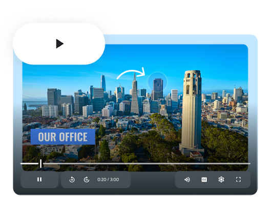 A still image of a video that has just started playing