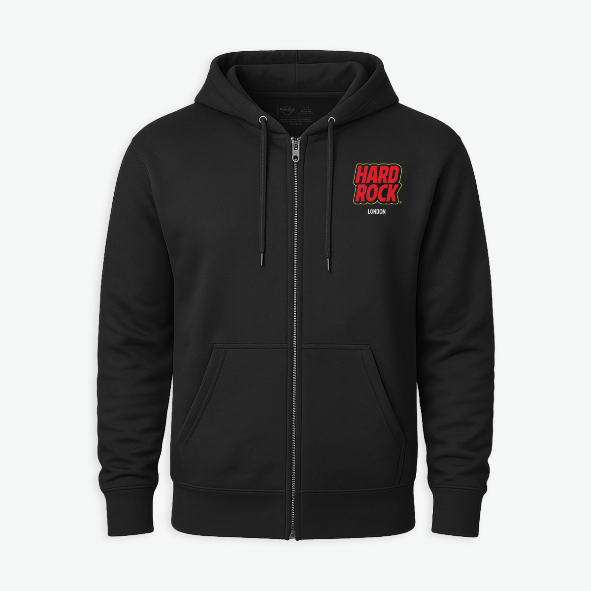 Santa Biker Full Zip Hoodie in Black image number 2