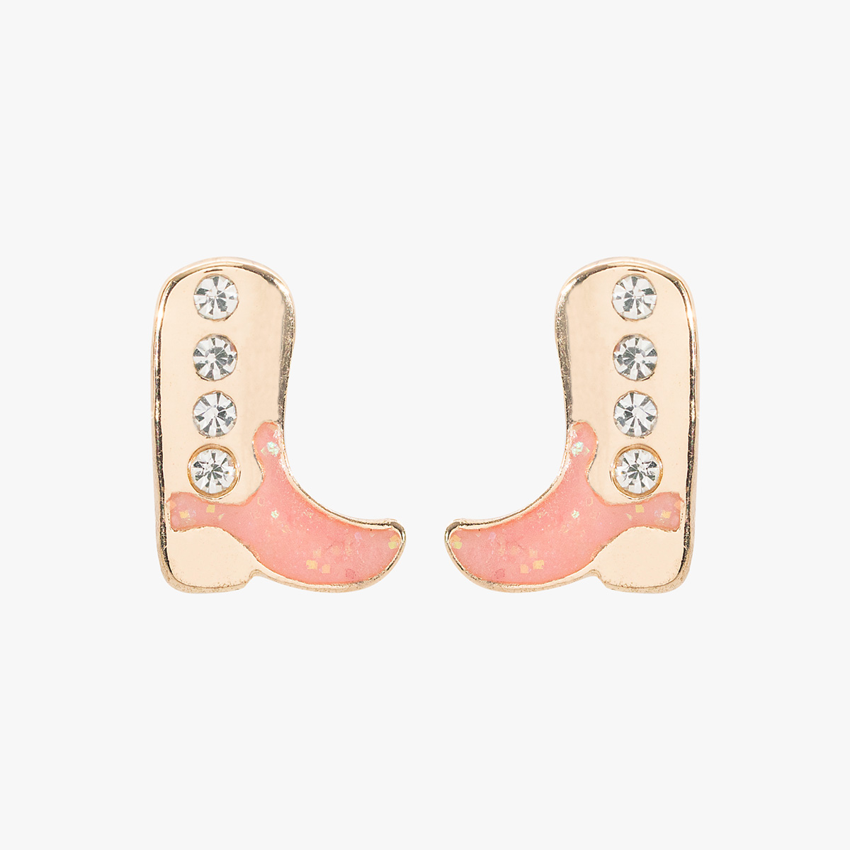Trio Western Earrings in Pink & Gold image number 3
