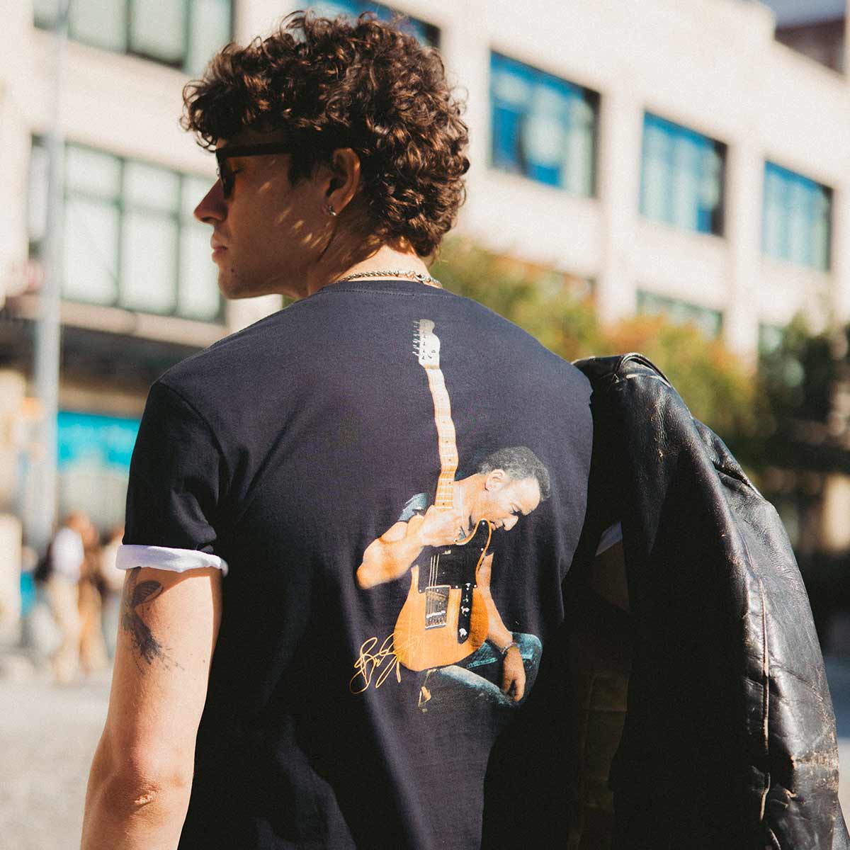 Adult Fit Bruce Springsteen Photo Tee in Black image number 2