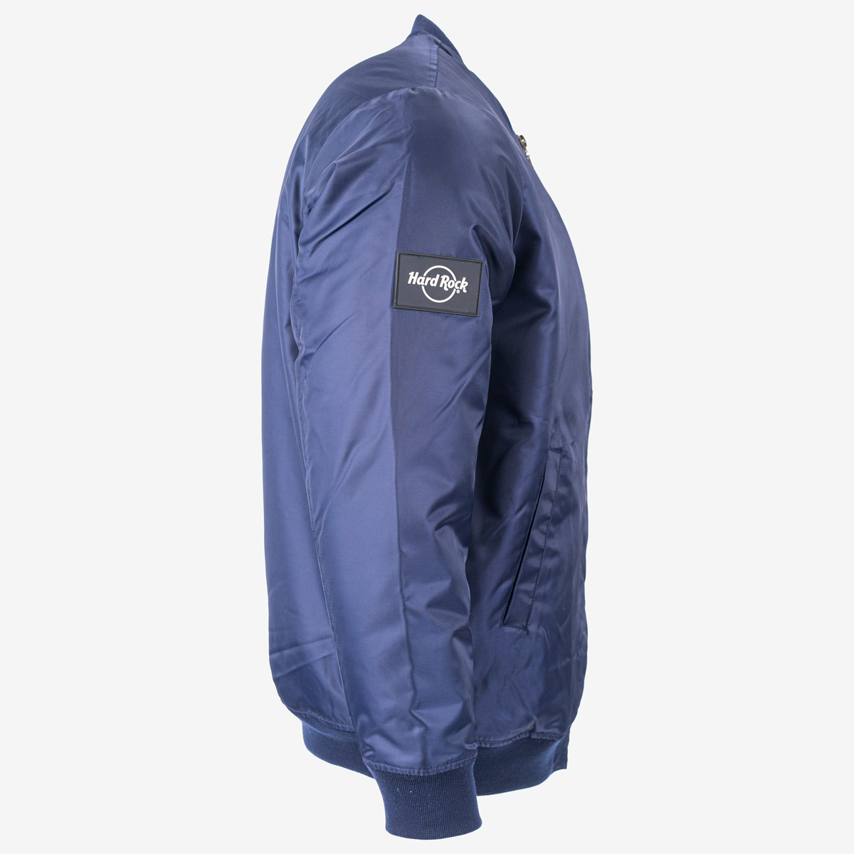 Cross Guitars Quilted Bomber Jacket in Navy image number 3