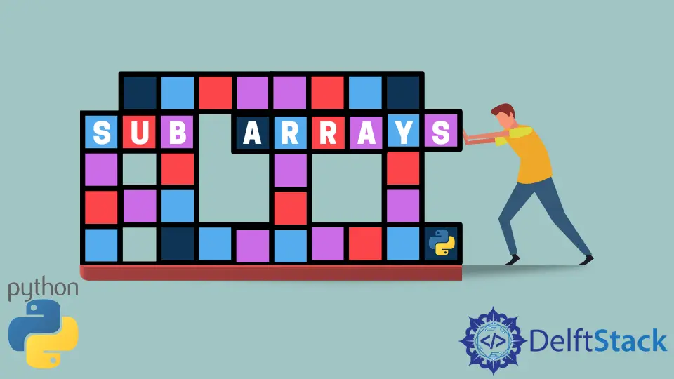 Abrufen eine Unterarray eines Arrays in Python