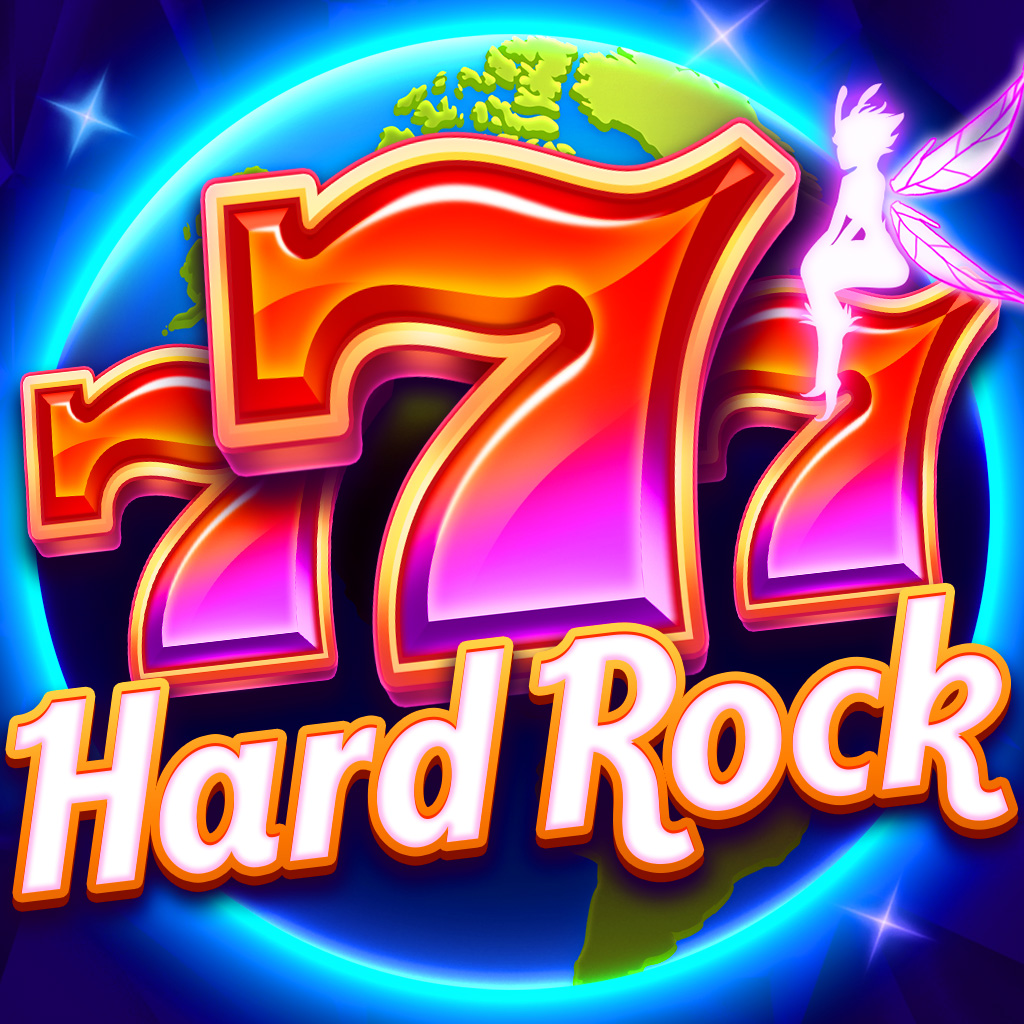 Hard rock neverland casino logo with 777 and a fairy